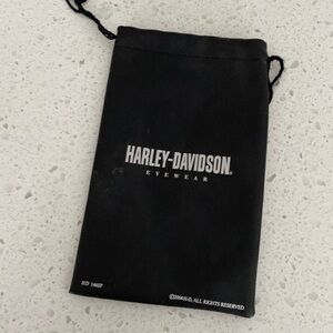 HARLEY-DAVIDSON EYEWEAR black drawstring pouch sunglasses glass case vinyl